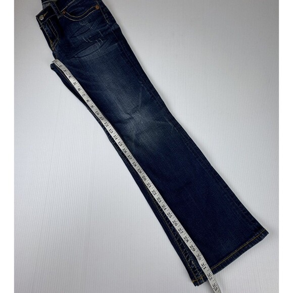 Y2K Seven7 Jeans Women’s Sz 29 Low Rise Bootcut Dark Wash Stretch Embroidered - Picture 11 of 11
